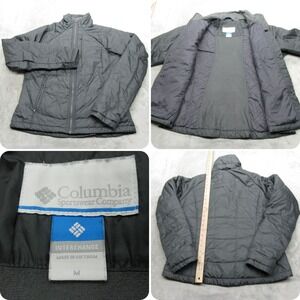 Columbia‎ Jacket Womens Medium Gray Interchange Omni-Shield Lightweight Puffer